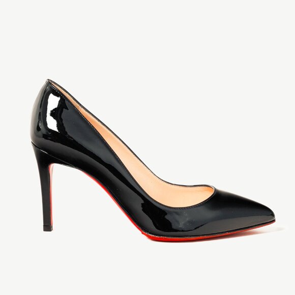 Christian Louboutin Pigalle 85 Black Patent Calf Leather Pumps